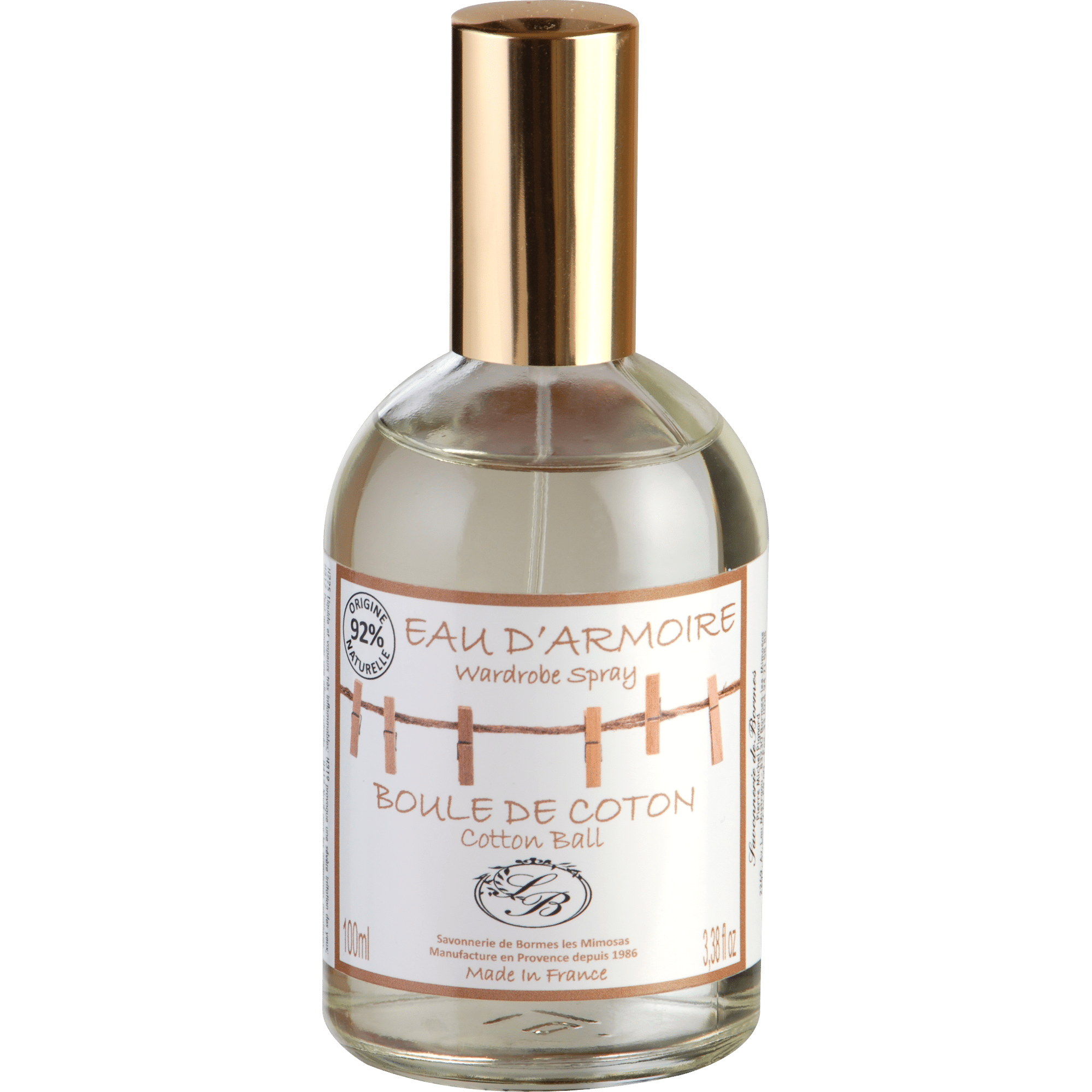 Parfum d'ambiance 100 ml JOUR DE LESSIVE - Savonnerie de Bormes