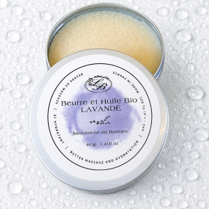Beurre Hydratant et de Massage Corps et Cheveux 40 g Huile essentielle de LAVANDIN
