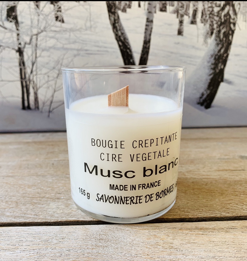 Mèche En Bois Pour Bougie Bougie 165 g mèche bois crépitante - Savonnerie de Bormes