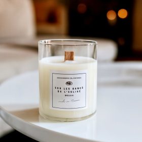 Bougie mèche bois
