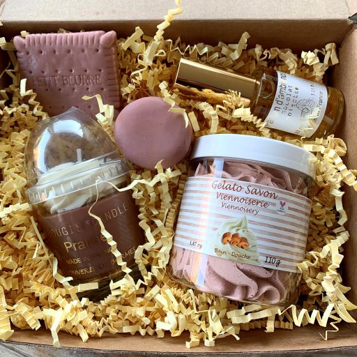 Coffret de bain gourmand au chocolat