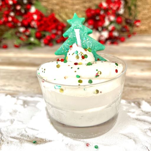 bougie petite verrine sapin