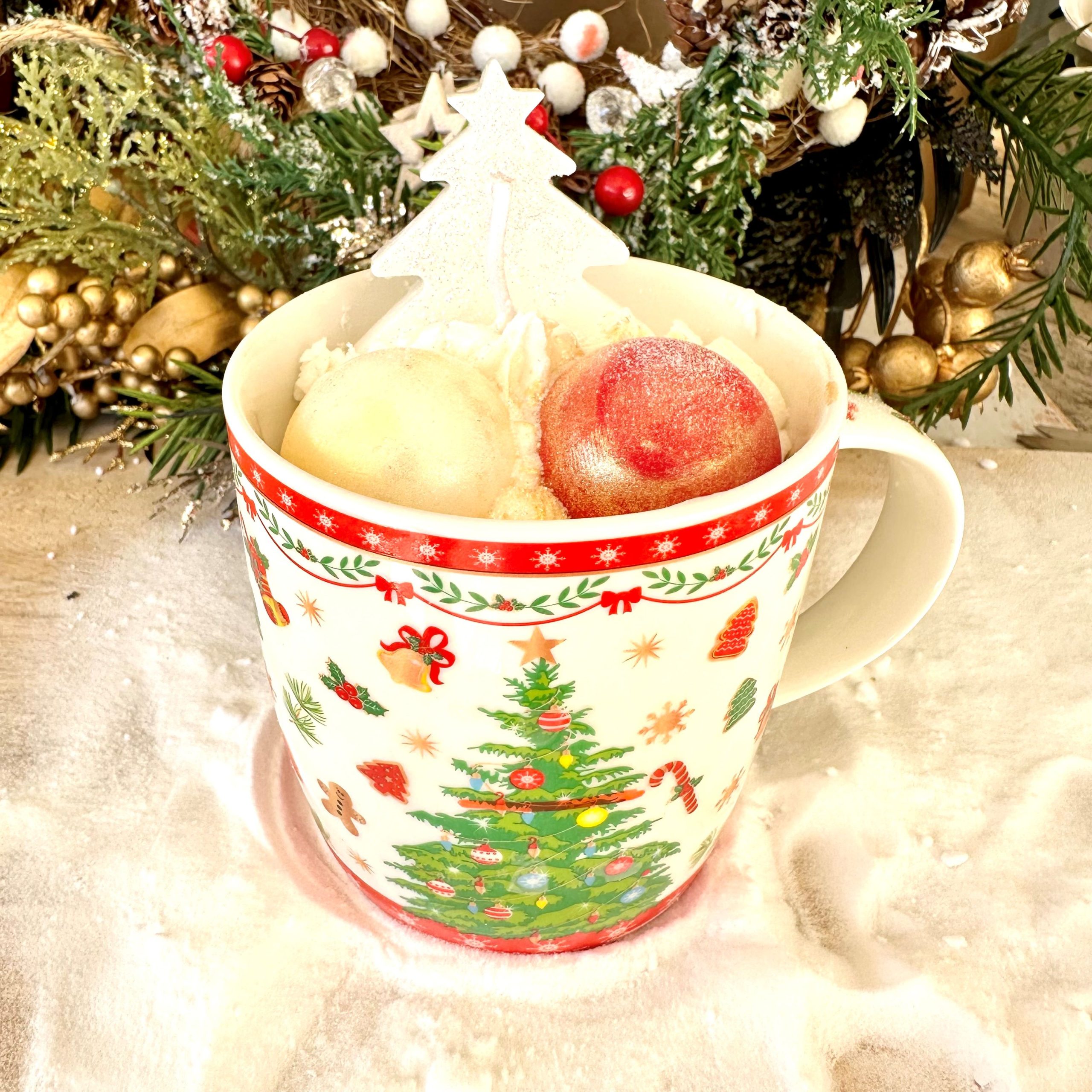 Bougies de tasse de Noël, bougie à mèche de bois, collègue de cadeau de  vacances, bougie craquelée, bougie de soja Noël, bougie de vacances, idées  cadeaux de Noël -  France