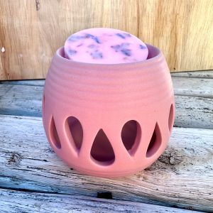 Brûle parfum ajouré vieux rose