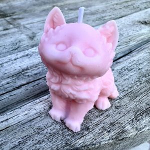 Bougie chat CARAMEL FRAMBOISE 80g