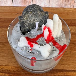 Bougie halloween SANTAL  ROUGE