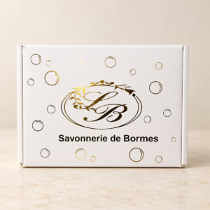 Coffret vide de Noël bulles dorées