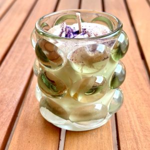 Bougie verre à bulles PATCHOULI VANILLE