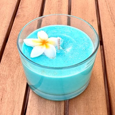 Bougie verrine BLUE LAGOON