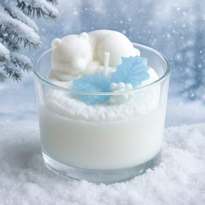 Bougie verrine ALPAGA DE NOËL OURS 140g