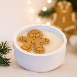 Bougie coupe blanche BISCUIT DE NOEL