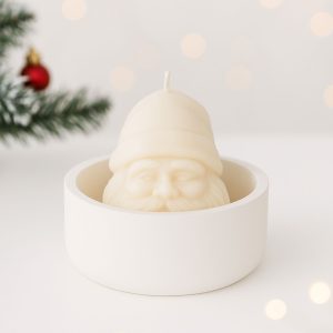 Bougie coupe blanche PERE NOËL GOURMAND