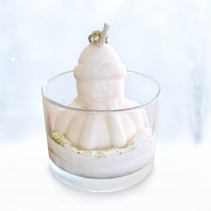Bougie verrine  BONHOMME DE NEIGE 120g