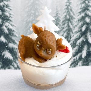 Bougie verrine bébé cerf BRIOCHE 130g