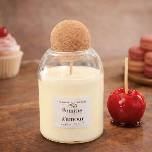 Bougie boule liège 130g POMME D'AMOUR