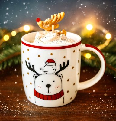 Bougie A MUG DE NOEL BRIOCHE DE NOEL FLEUR D'ORANGER