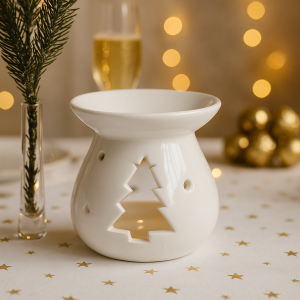 Brûle parfum BLANC DECOUPE SAPIN