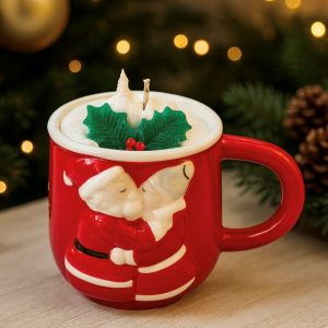 Bougie A MUG NOEL SUCRE D'ORGE FRAISE