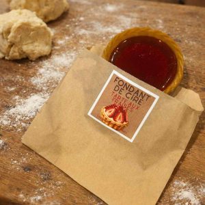 Fondant de cire tartelette fraise