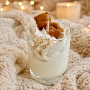 Bougie mini verre ourson allongé LIN 75g