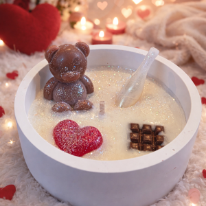 Bougie coupe Cadeau St Valentin 165g Nuage de sucre