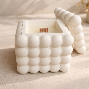 Bougie CARRE BULLE CASHMERE