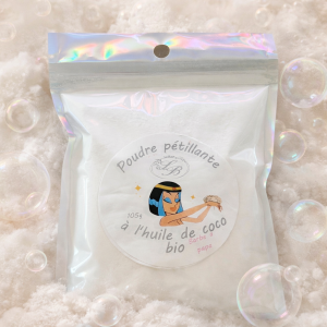Poudre pétillante pour le bain huile de coco bio  BARBE A PAPA 105g