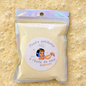 Poudre pétillante pour le bain huile de coco bio BRIOCHE 105g