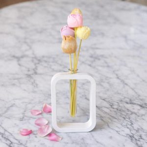 Soliflore rectangle pour fleur en cire ou fleur fraîche (vendu vide)