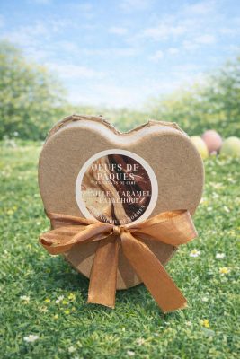 Boîte à œufs coeur fondants de cire VANILLE CARAMEL PATACHOC 70g
