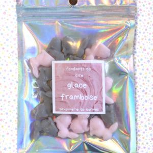 Sachet PETITS LAPINS DE CIRE  GLACE FRAMBOISE 30g
