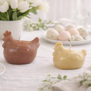 Bougie poules de pâques VIENNOISERIE PRALINÉE