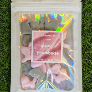 Sachet PETITS LAPINS DE CIRE  GLACE FRAMBOISE