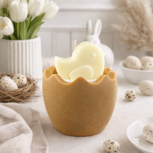 Bougie COQUILLE ET POUSSIN BRIOCHE