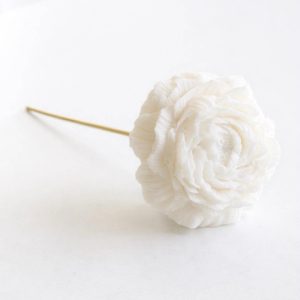 Grande fleur de cire COTON blanche 60g