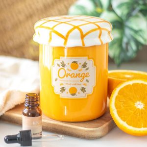 Brûle parfum pot confiture ORANGE