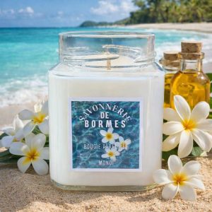 Bougie coulée pot carré MONOÏ 260g