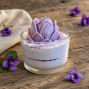 Bougie verrine BONBON VIOLETTE