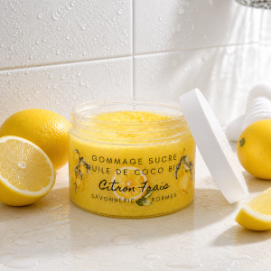 Gommage au sucre et à l'huile de coco bio Citron frais