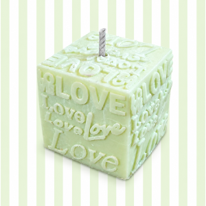 Bougie cube PISTACHE